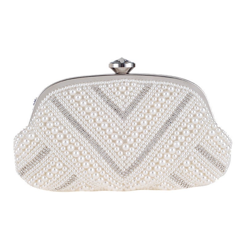Supply Evening Bag Handicraft Bag Beaded Embroidered Bag Beaded Dress Evening Bag 747202 Pearl White Women - Image 2