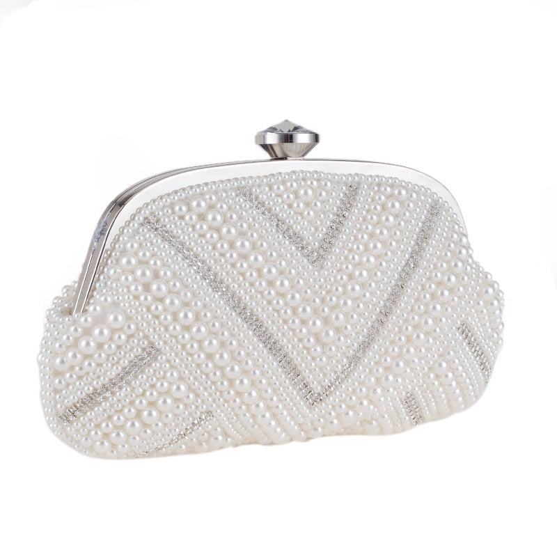 Supply Evening Bag Handicraft Bag Beaded Embroidered Bag Beaded Dress Evening Bag 747202 Pearl White Women - Image 5