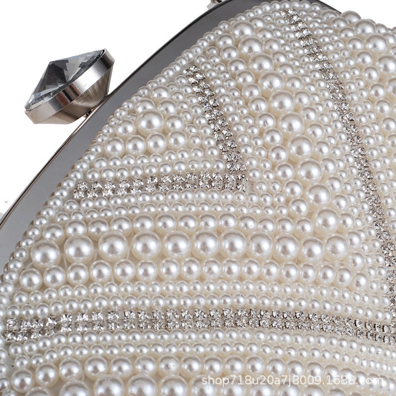 Supply Evening Bag Handicraft Bag Beaded Embroidered Bag Beaded Dress Evening Bag 747202 Pearl White Women - Image 4