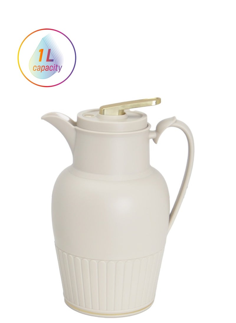 Badraig Thermos for tea and coffee Khaki/Gold 1 liter  - Image 1