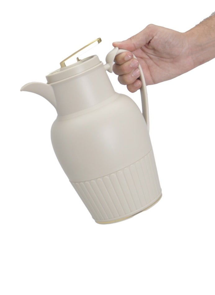 Badraig Thermos for tea and coffee Khaki/Gold 1 liter  - Image 2