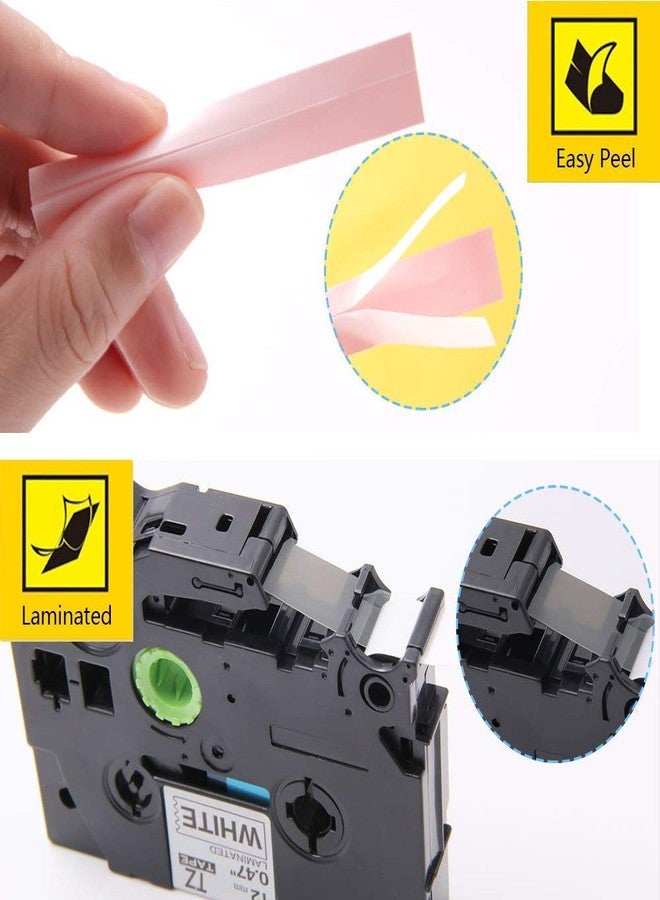 Unismar Tz Tape 18mm 0.7 Laminated White Compatible Label Tape Replacement for Brother PTouch TZe-241 TZ-241 TZe241 for PTD400AD PT-D600 PT-P700 PT-1810 PT-1880 PT-2730 Printer, 3/4'' x 26.2', 4-Pack - Image 2