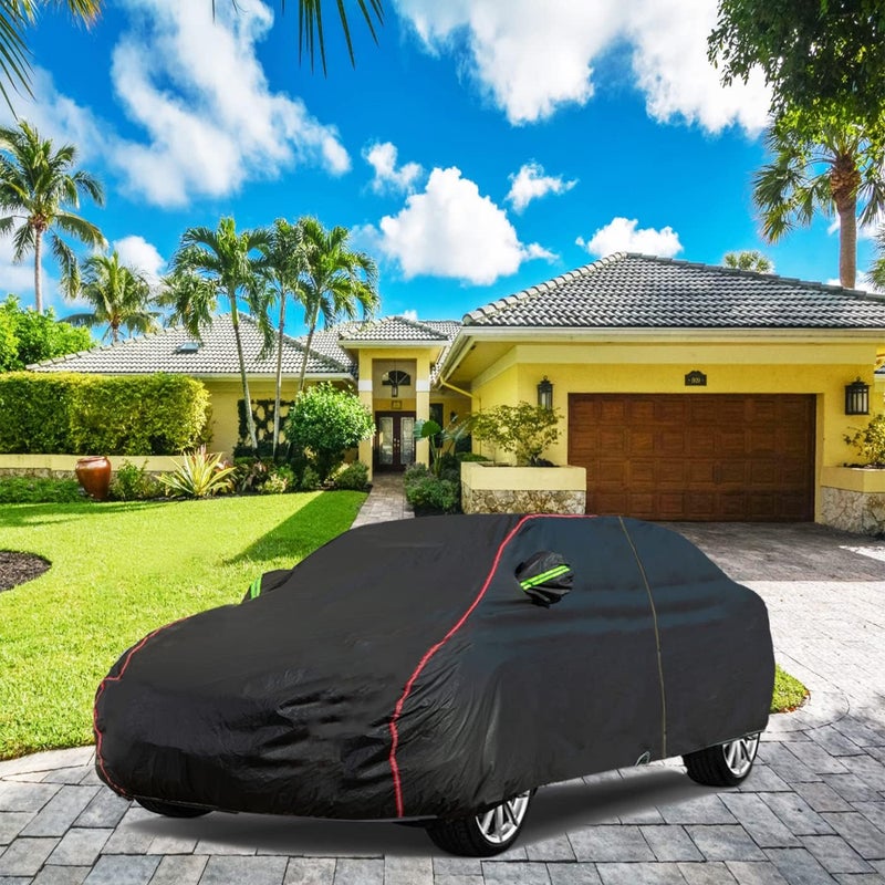 QUYDDC Waterproof Car Cover for Sedan (180" to 191") - Breathable, UV Protection, Snowproof - Image 2