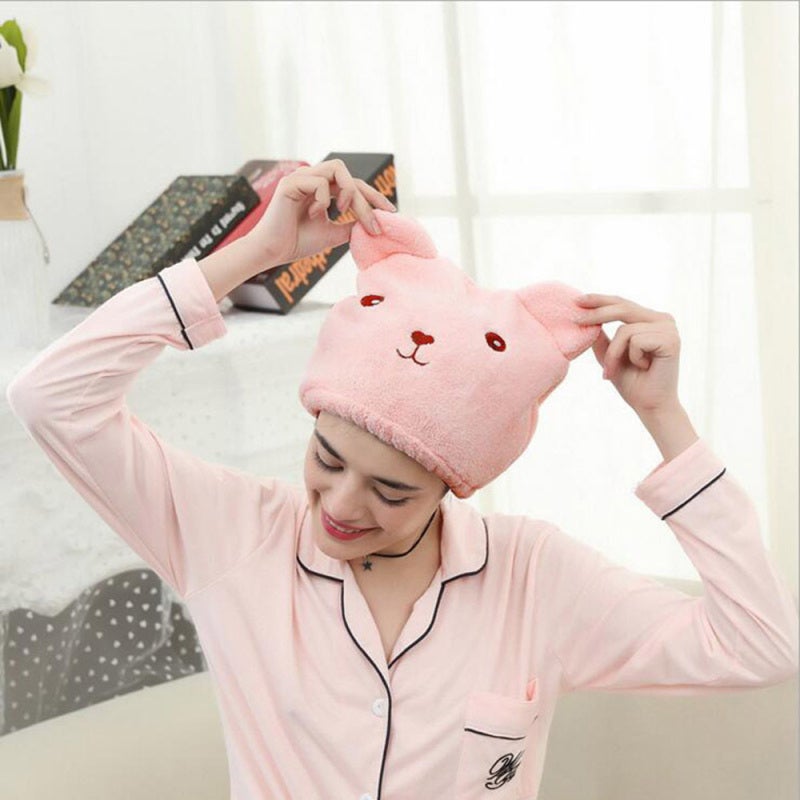 Hair Cap: Water Absorbent Plush Fabric - Durable Easy-to-Use Cleaning Tool for Daily Home Convenience - Image 3