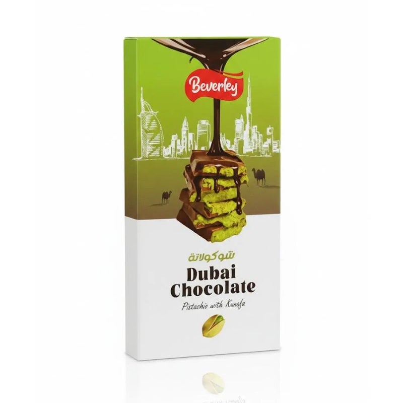 Beverley Dubai Chocolate With Pistachio And Kunafa Flavor- 200gms