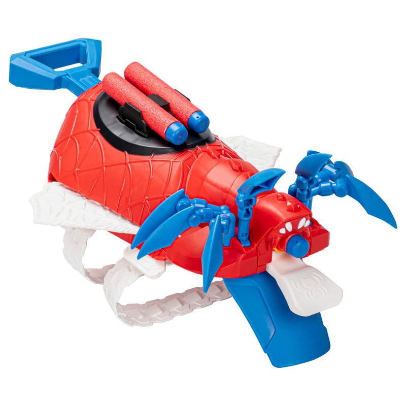 Marvel Mech Strike Mechasaurs Spider-Man Arachno Blaster  NERF Blaster with 3 Darts  Role Play Super Hero Toys for Kids Ages 5 and Up - Image 1