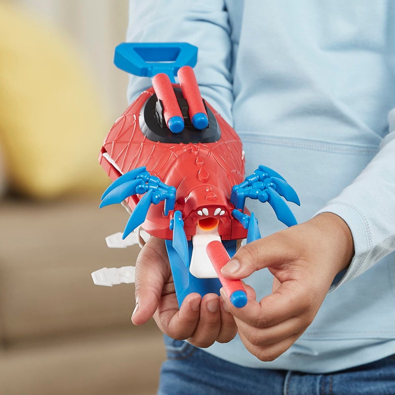 Marvel Mech Strike Mechasaurs Spider-Man Arachno Blaster  NERF Blaster with 3 Darts  Role Play Super Hero Toys for Kids Ages 5 and Up - Image 4