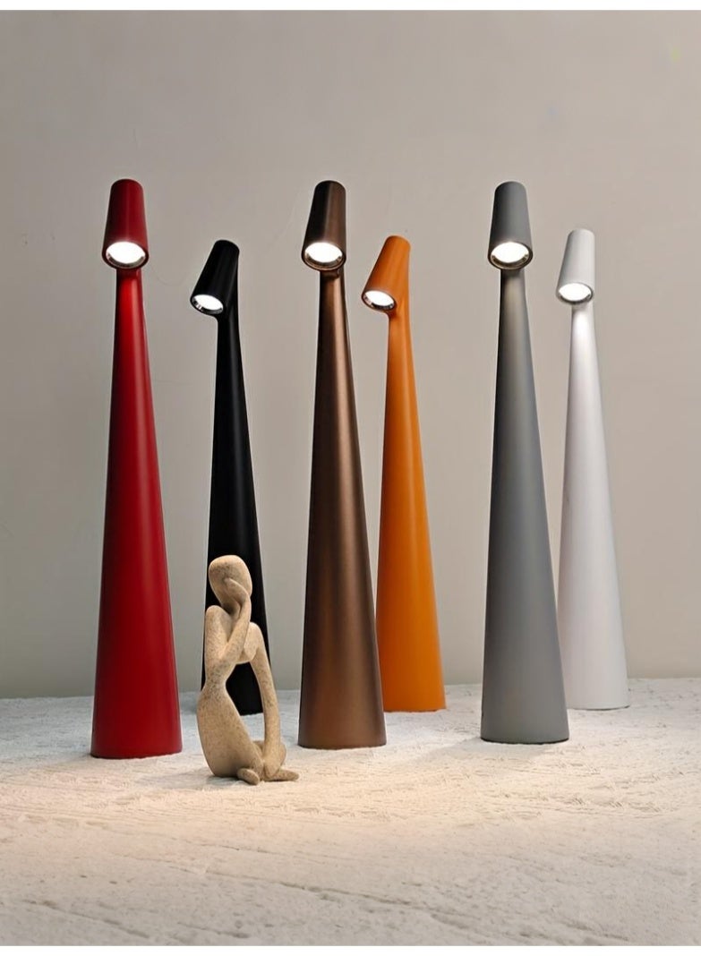 سِيمِير مصباح طاولة LED محمول، مصباح طاولة LED يعمل باللمس، مصباح طاولة بتصميم عصري، مصباح طاولة LED قابل لإعادة الشحن لتزيين المنزل (لون رمل قهوة) - Image 2