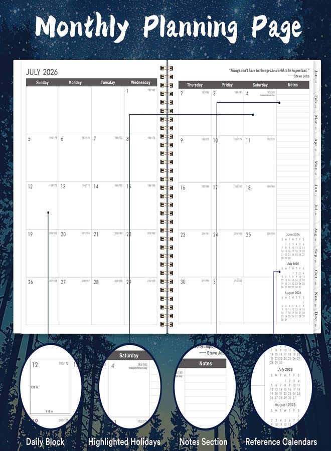 Lortarl Monthly Planner 2026-2031 - July 2026 - June 2031, 9"x11", 5 Year Calendar 2026-2031 Monthly Planner with Double-Side Pockets & Notes Pages, 60 Months Tabs, Perfect for Work, School & Family Planning - Image 3