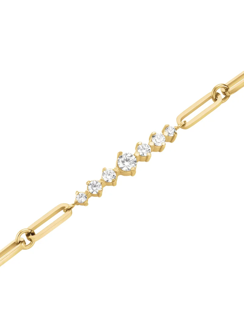 RoseField Rosefield Graduated Crystal Bar Paperclip Bracelet - JBCBG-J1023