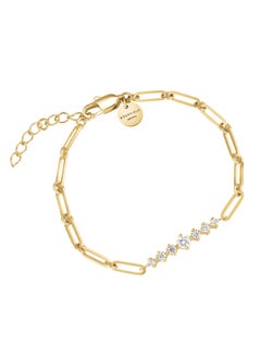 RoseField Rosefield Graduated Crystal Bar Paperclip Bracelet - JBCBG-J1023  - Image 1