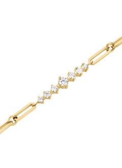 RoseField Rosefield Graduated Crystal Bar Paperclip Bracelet - JBCBG-J1023  - Image 2