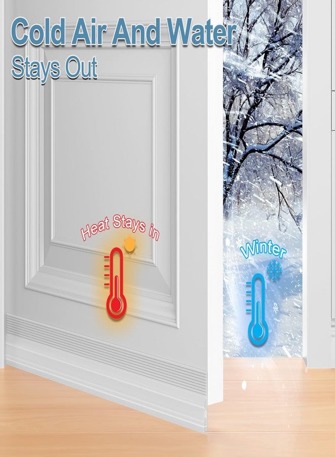 Beoguy Door Draft Stopper, Adjustable Door Sweep for Bottom of Door, Under Door Gap Filler for Exterior & Interior Doors, Door Weather Stripping Blocks Noise and Cold Air (39Inch, Transparent) - Image 4