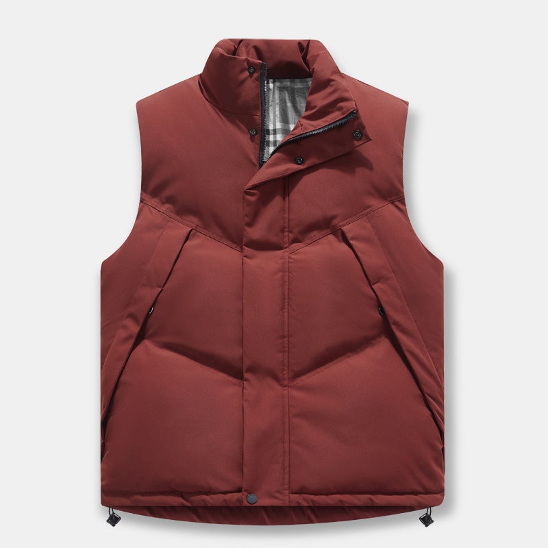 Men'S Loose Graphene Heating Down Cotton Warm Thickened Men'S And Women'S Couple Vest Trendy Plus Size Warm Vest - Image 1
