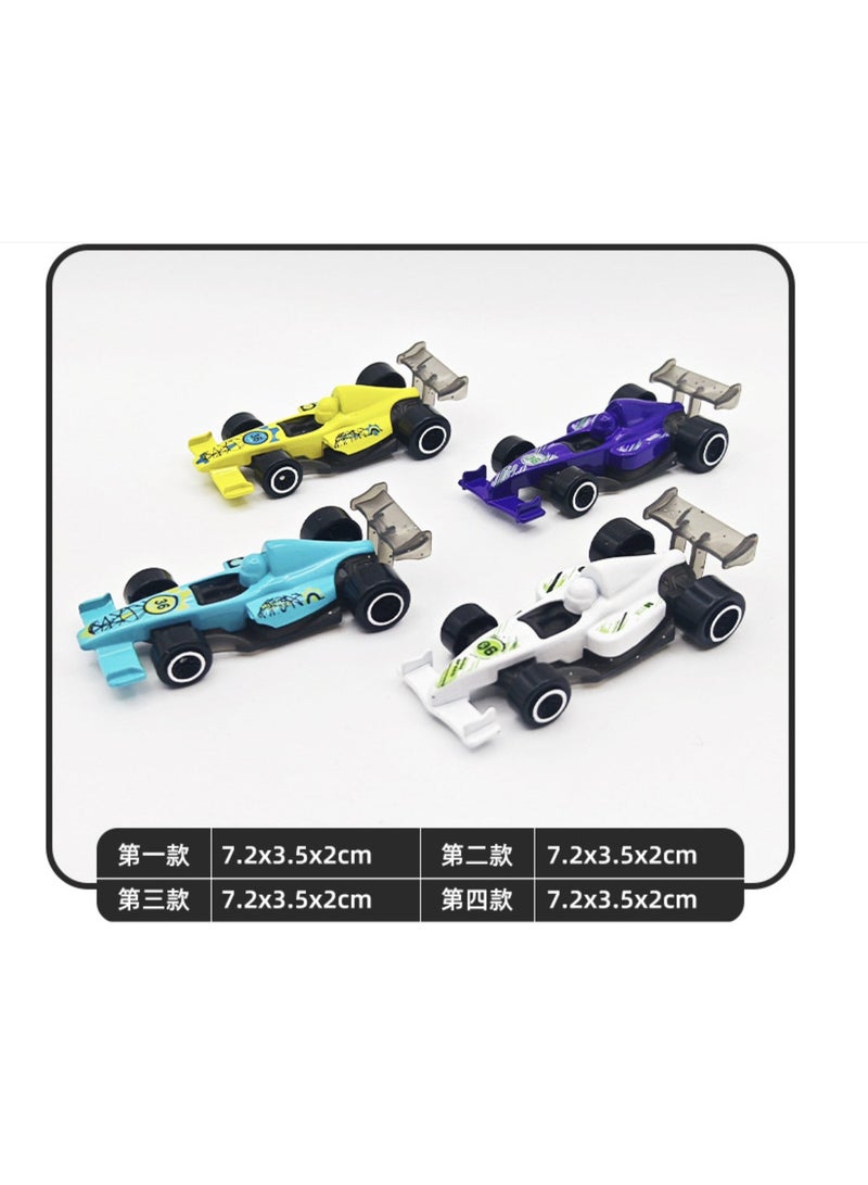 10Pcs Small Inertia Toy Car Set - Durable Alloy Plastic Friction Vehicle - Kids Push & Go Model Car - Assorted Mini Racing Car for Children - Image 5