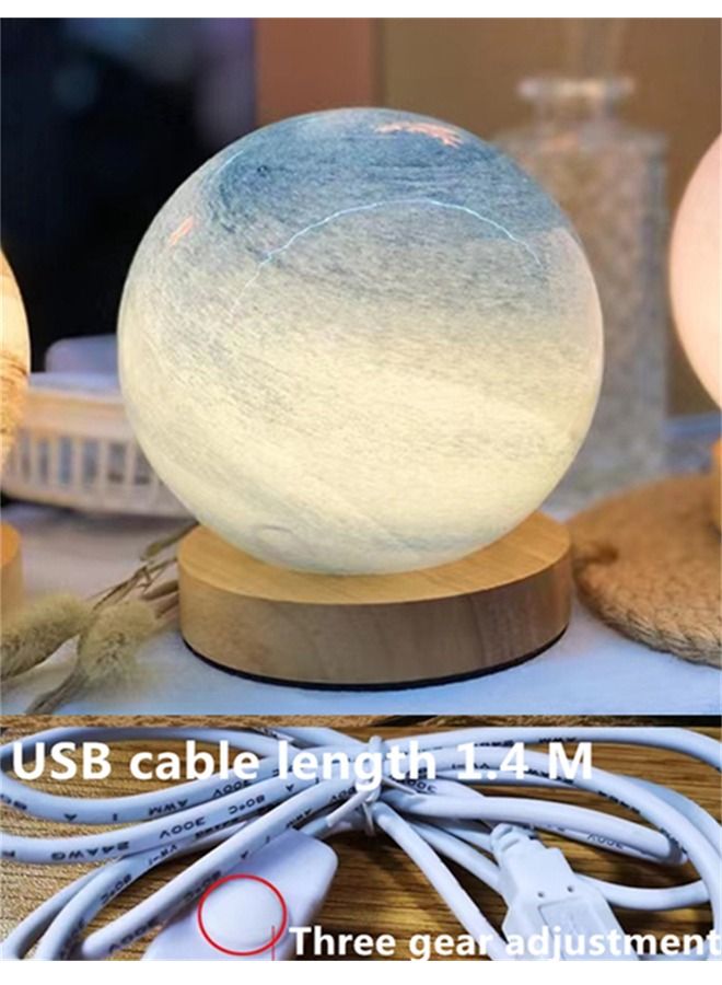 Kutis Bedroom Night Light Three-color Adjustable USB Jack 12x13.5 CM - Image 2