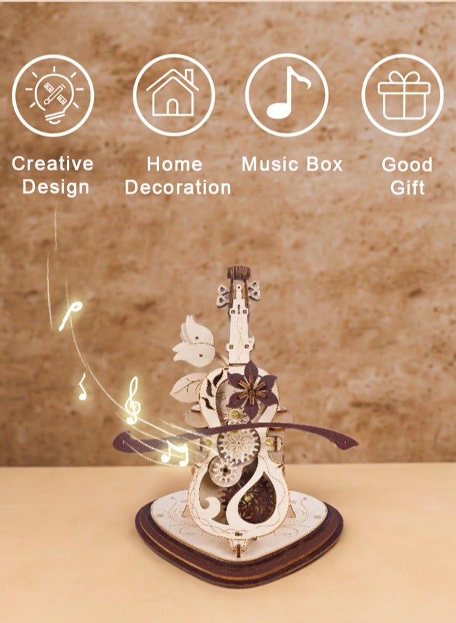 Wooden Music Box DIY Kit – Cello Puzzle, Fun Educational STEM Toy for Kids & Teens (Creative Gift Idea)  - Image 4