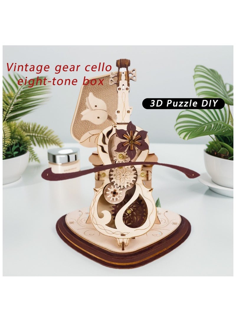 Wooden Music Box DIY Kit – Cello Puzzle, Fun Educational STEM Toy for Kids & Teens (Creative Gift Idea)  - Image 3