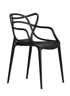 MAPLE HOME DECORATION Maple Home Plastic Chairs Stacking Modern Molded Side Chair Minimalist Nordic Casual Kitchen Dining Room Chair Living Room Chairs Indoor Outdoor Armchair  - Image 1