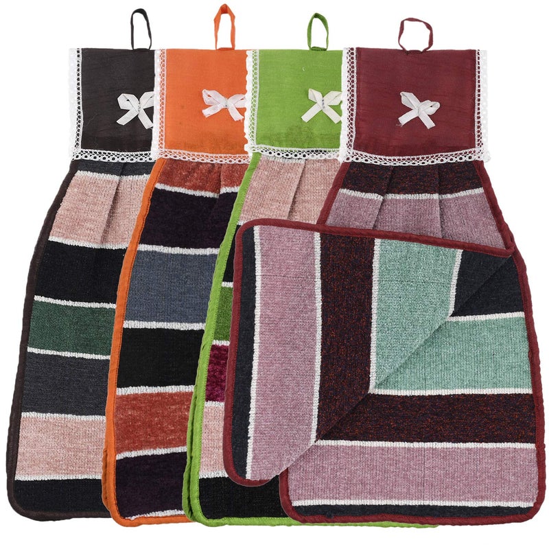 Kuber Industries Hanging Cotton 4 Pieces Cotton Washbasin Napkin/Hand Towel for Kitchen and Bathroom (Multi) - CTKTC45593 - Image 1