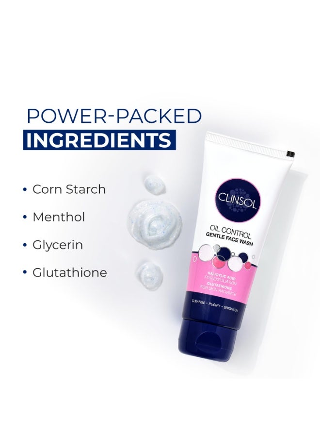 Leeford Clinsol Oil Control Facewash - 70g| Helps to Prevent Acne, Excessive Oil & Deep Cleanses Dirt & Impurities | Paraben Free | Dermatologically Tested | For all Skin Types - Image 2