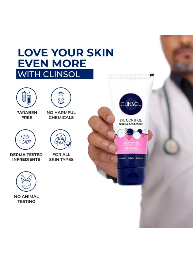 Leeford Clinsol Oil Control Facewash - 70g| Helps to Prevent Acne, Excessive Oil & Deep Cleanses Dirt & Impurities | Paraben Free | Dermatologically Tested | For all Skin Types - Image 4