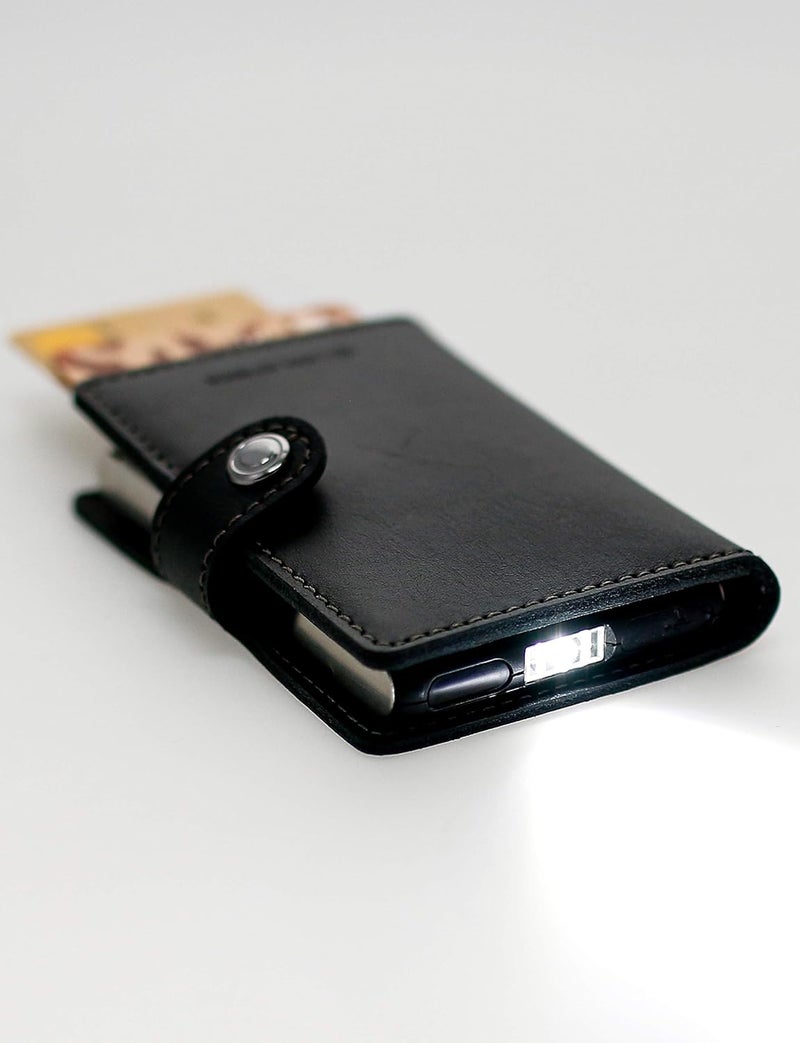 Ledlenser Lite Wallet - Classic Black Leather with 150 Lumen Light - Image 2