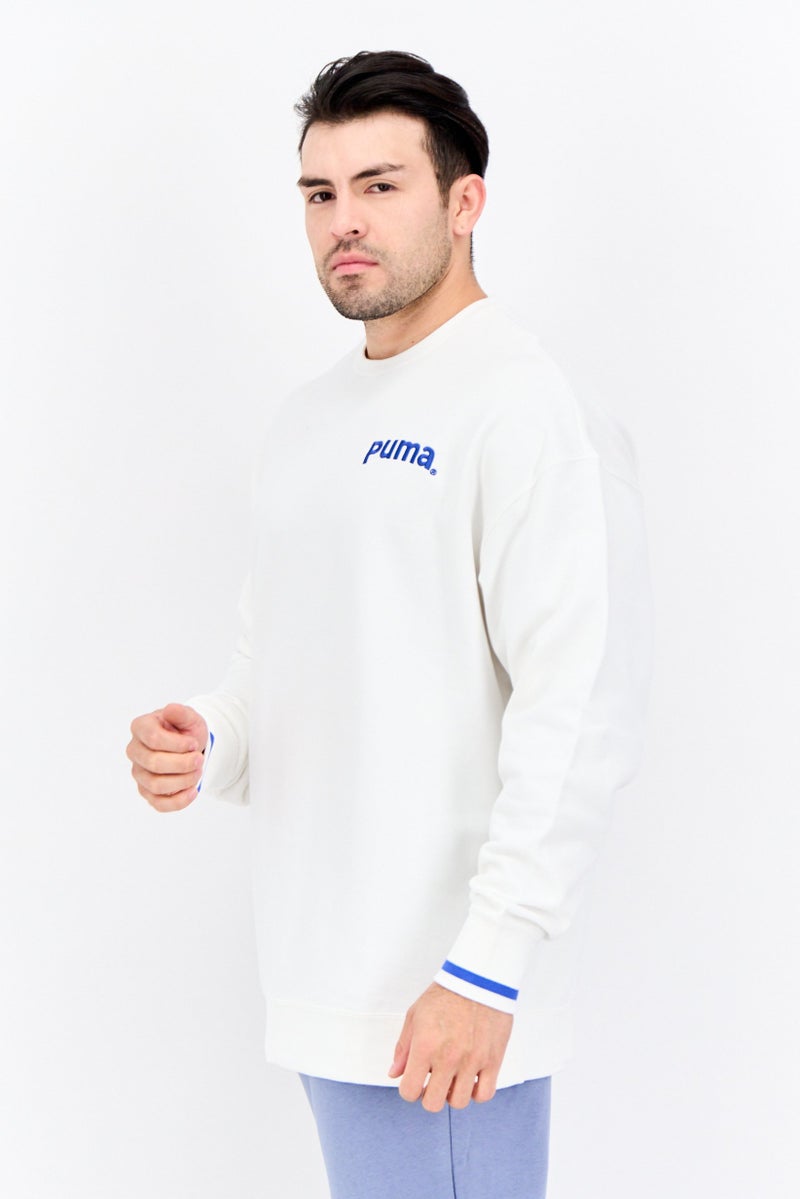 PUMA Men Relaxed Fit Outdoor Sweatshirts, White - Image 3