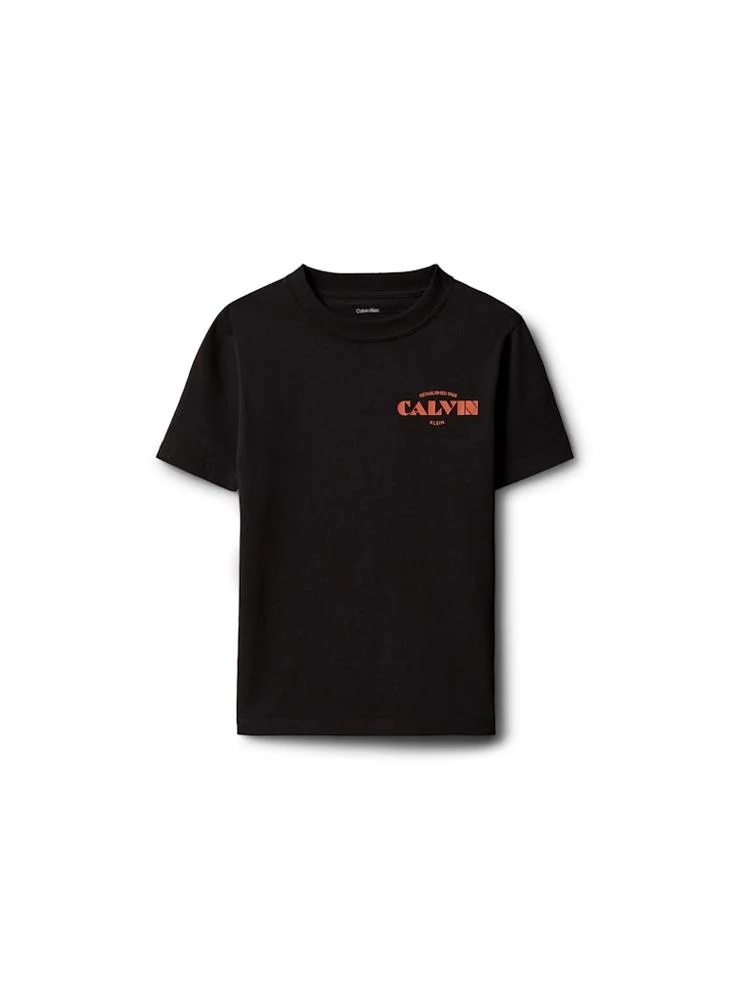 Calvin Klein Jeans Pvh Black Logo Graphic Crew Neck T-Shirt for Men | Best Price UAE