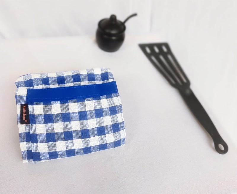 Tolexo Cotton Waist Half Checkered Apron with Side Pocket | Multipurpose for Men & Women | Waiter & Staff for Cafés, Restaurants, Hotels & Home Kitchen Use - Image 4