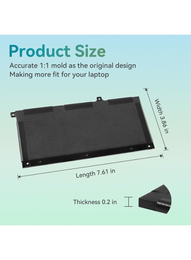 Compatible Laptop Battery 40Wh JK6Y6 for Dell Latitude 3410 3510 Vostro 5300 5401 Inspiron 5300 5401 Series, Li-ion 11.25V - Image 2