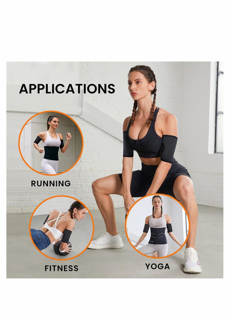 KASTWAVE - 1 Pair Thigh Trimmers For Women Sauna Sweat Bands Thigh Shaper Adjustable Sauna Waist Trainer For Leg - Image 1