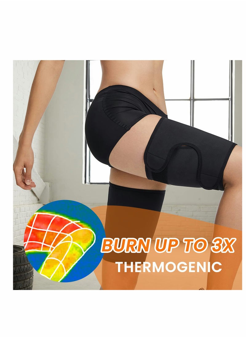 KASTWAVE - 1 Pair Thigh Trimmers For Women Sauna Sweat Bands Thigh Shaper Adjustable Sauna Waist Trainer For Leg - Image 1