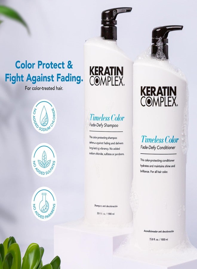 Keratin Complex - Timeless Color Fade Shampoo & Conditioner Duo - 33.8 fl oz Each - Image 2
