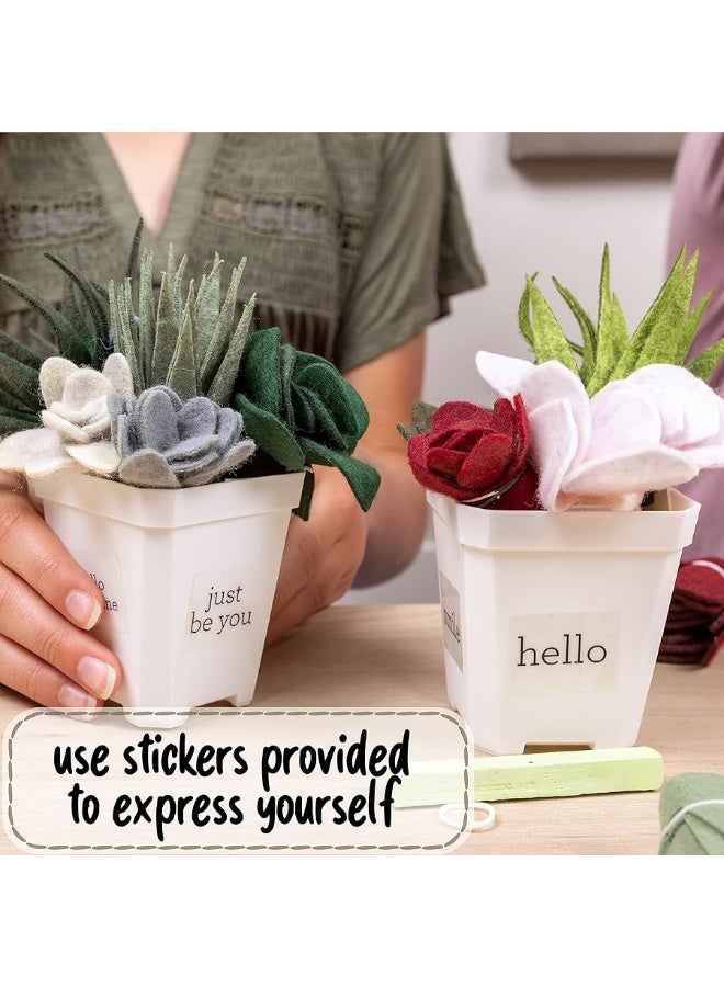 Hapinest Make Your Own Potted Felt Succulents | DIY Arts and Crafts Kit for Adults, Teens and Kids Girls Ages 6 7 8 9 10 11 12 Years Old and Up | Art Project Gifts | Hobbies for Women - Image 2