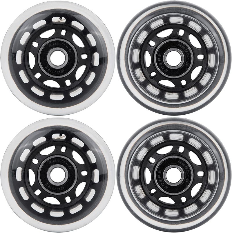 AOWESM 64mm Inline Skate Wheels w/Bearings ABEC-9 for Blades Roller Skates, Pelican Storm Case, Roller Board Bag, Carry-on Luggage Suitcase, Water Rower Seat, Steady Rest Wood Lathe (4 Pack) - Image 3
