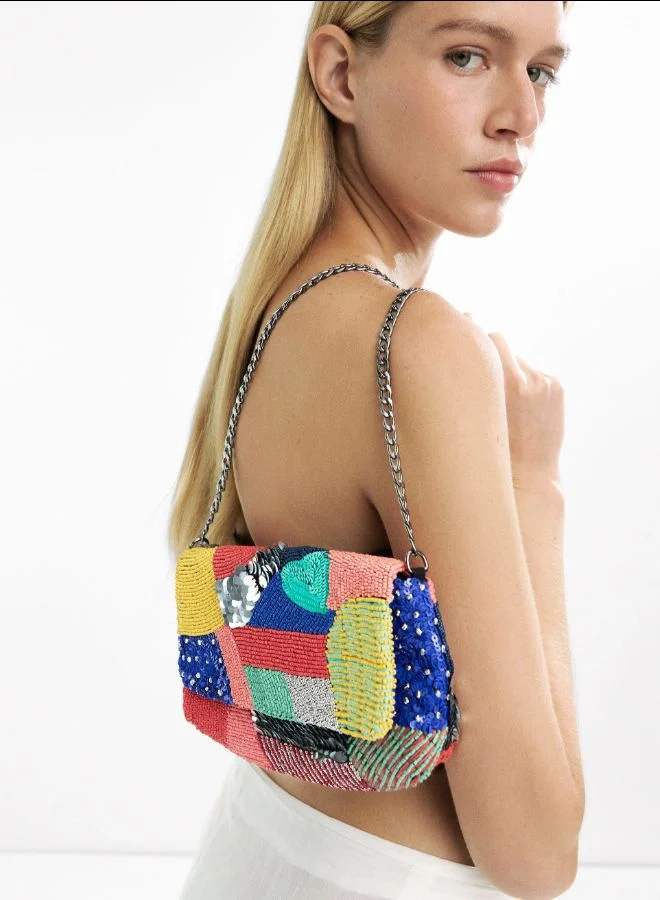 بارفوا حقيبة الحفلات مع الخرز