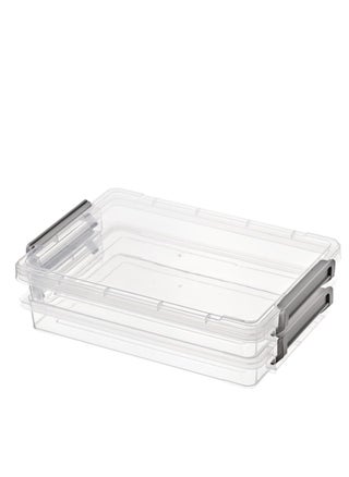 2 PCS Plastic Storage Bins with Latching Lids Portable Project Case Clear File Box Stackable Storage Containers for Organizing A4 Paper, Photo, Document, Scrapbook - pzsku/Z5789C712D903F6DF7B7BZ/45/1744017387/2900d6a9-769b-4646-8860-75cdb4a38cb2