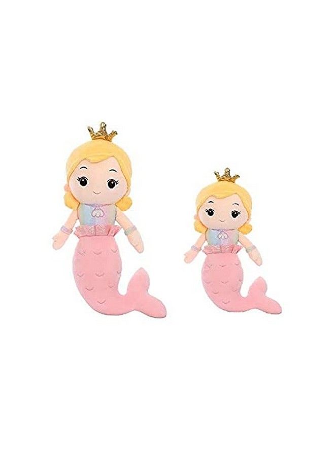 Tickles Mother With Daughter Mermaid Soft Doll Stuffed Plush Animal Toy For Kids Mother Size Is 50 Cm And Daughter Size Is 30 Cm (Color: Pink) - Image 1