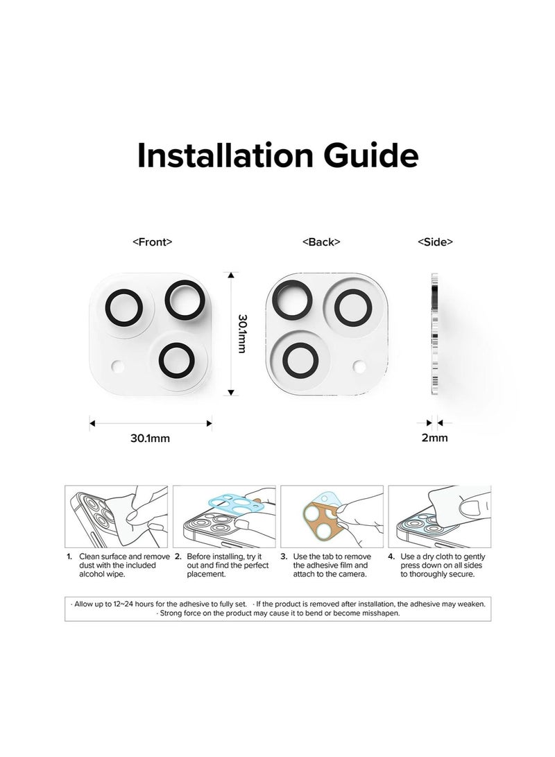 Captaintech Premium Camera Lens Protector Shield For Apple iPhone 15 Plus 2023 Clear/Black - Image 4