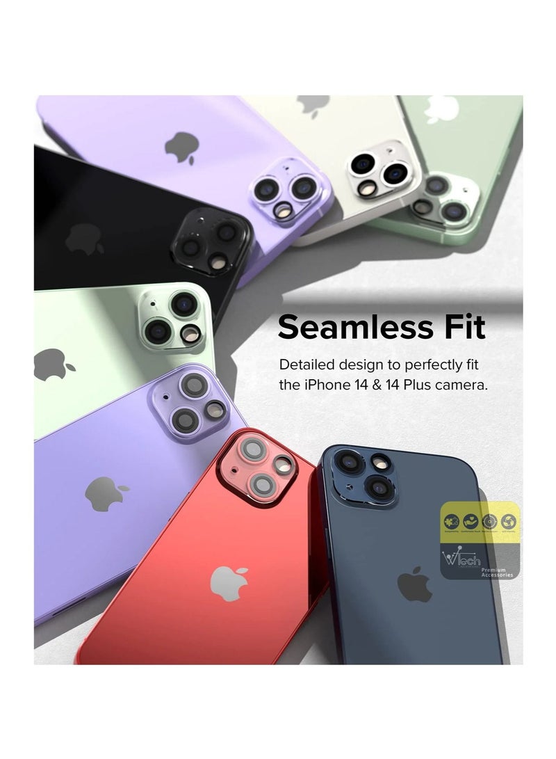 Captaintech Premium Camera Lens Protector Shield For Apple iPhone 15 Plus 2023 Clear/Black - Image 2