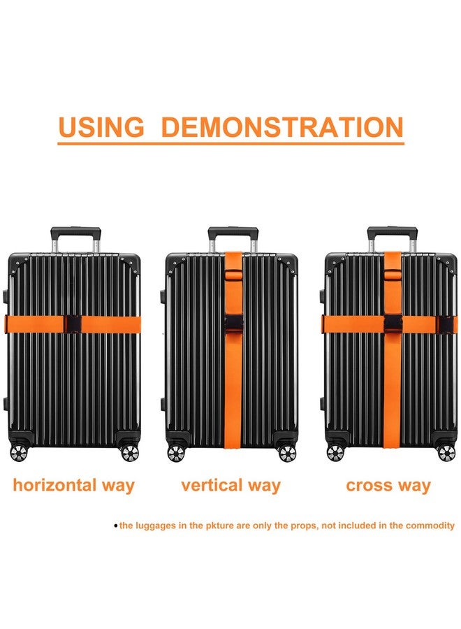Chelmon Luggage Straps for Suitcases TSA Approved Travel Belt 4 Pack by Chelmon(Orange) - Image 5