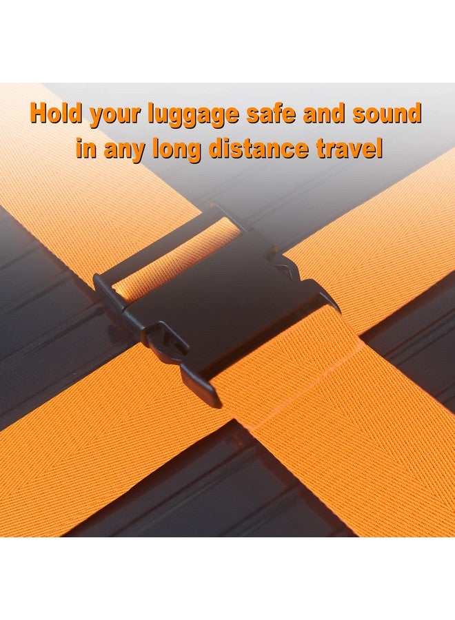 Chelmon Luggage Straps for Suitcases TSA Approved Travel Belt 4 Pack by Chelmon(Orange) - Image 4