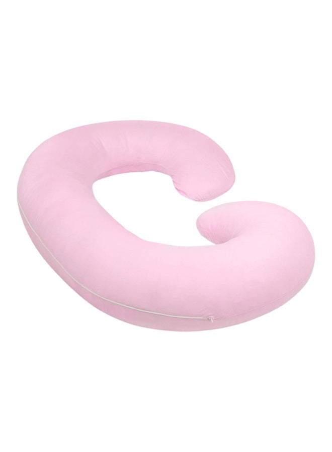 PharMeDoc C-Shape Pregnancy Pillow, Light Pink