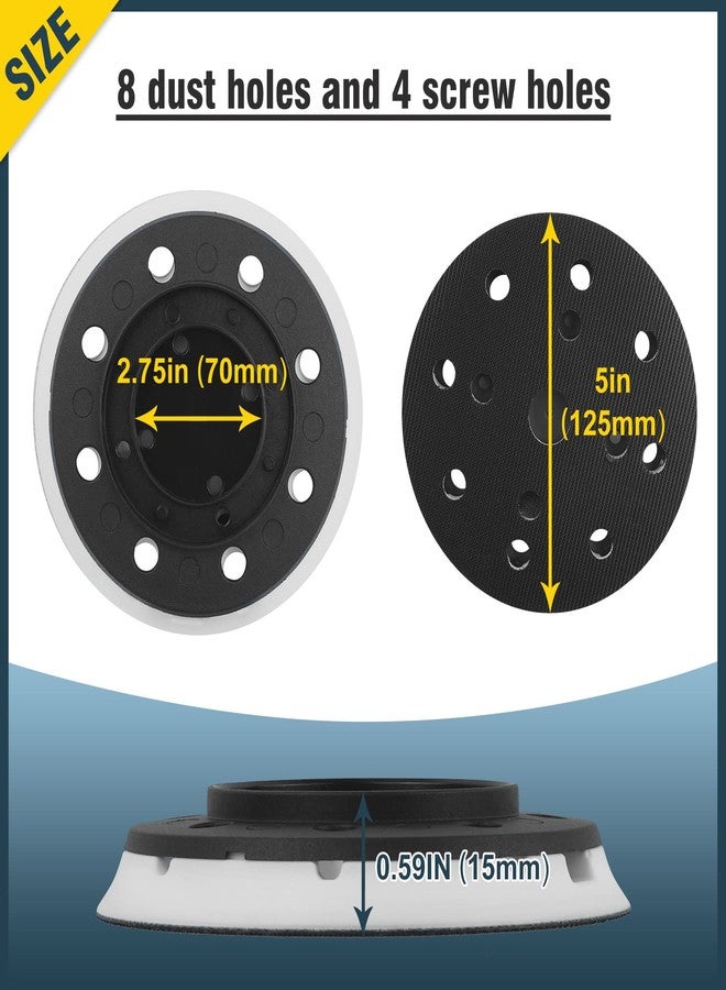 Vanesa Durable 492280 ETS 125 Eq & Pro 5 ltd Jetstream Sanding Pad 125mm (5 in), Soft, 8 Holes fit for festool ETS 125, ES 125, ETSC 125, Pro 5 ltd Random Orbit Sanders Include a 5" Protection Pad - Image 5