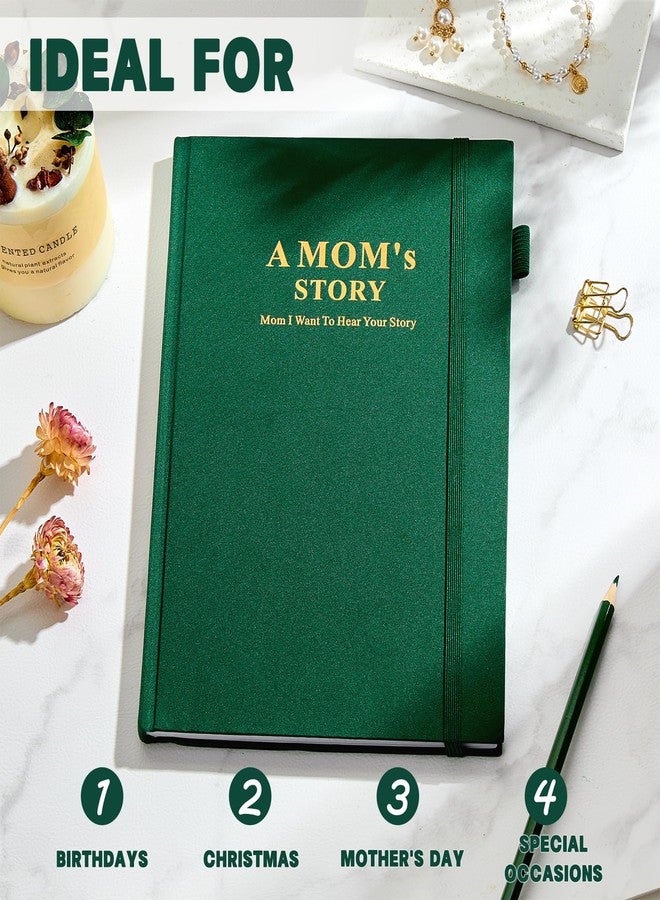 JUBTIC Mom's Memory Journal: Linen Hardcover Edition with 200+ Guided Questions - A Cherished Keepsake to Share Her Life Story, Perfect Gift for Mom's Birthday, Mother's Day & Christmas (Green) - Image 5