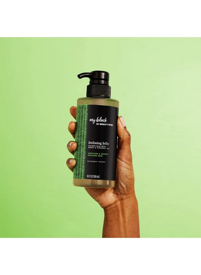 MY BLACK IS BEAUTIFUL - Defining Jelly For Curly And Coily Hair With Coconut Oil Honey And Turmeric Curl Defining Cream Curl Gel 10.1 Fl Oz - Image 1