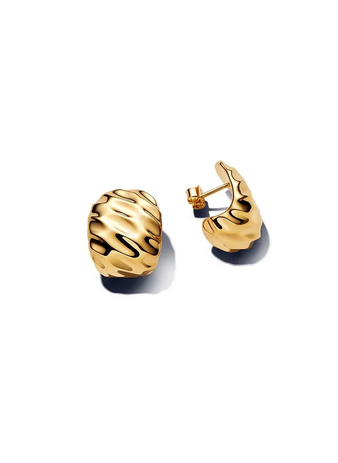 باندورا Rippled Wide Hoop Earrings