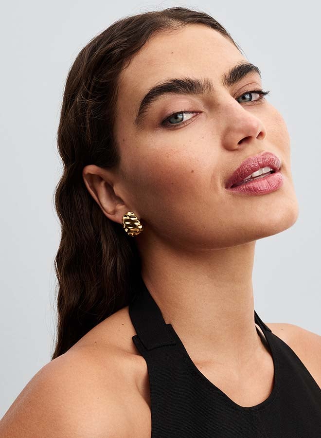 PANDORA Rippled Wide Hoop Earrings  - Image 3