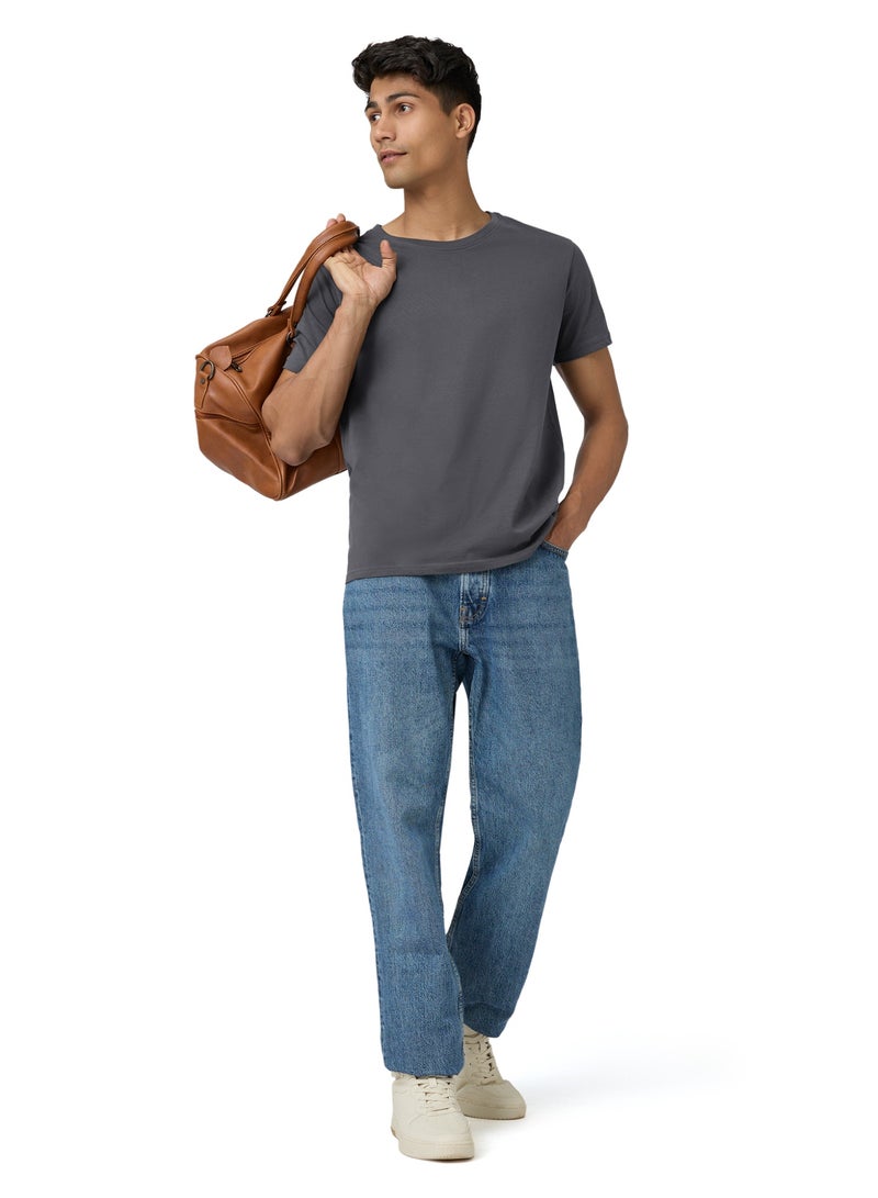 اكس واي اكس اكس تي شيرت رجالي XYXX مصنوع من القطن الممشط للغاية بقصّة عادية ورقبة دائرية وأكمام نصفية - Image 4